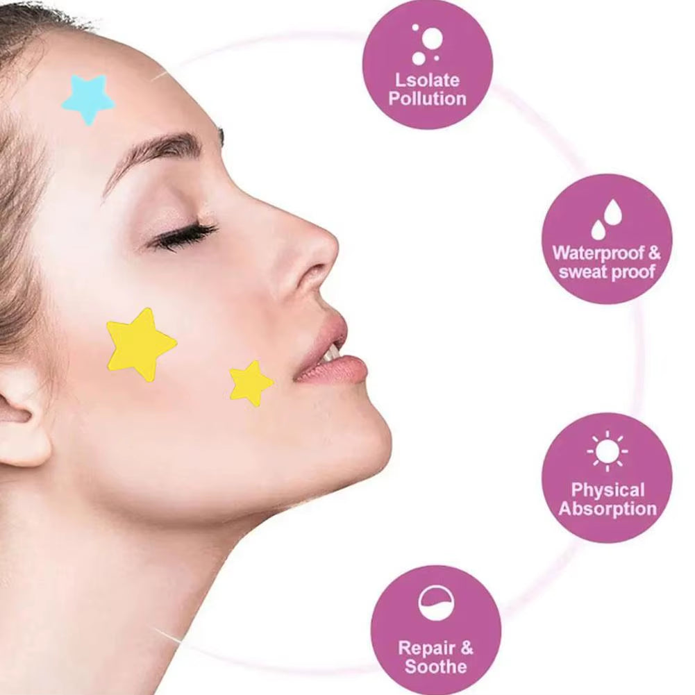 28PS Color Invisible Acne Removal Star Pimple Patch Facial Acne Spot Cover Concealer Invisible Color Patch Spot Scar Care Sticke