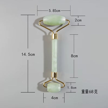 Natural Jade Roller Massager for Face Roller Gua Sha Jade Stone Face Massager Anti-Wrinkle Lift Facial Beauty Skin Care Tool