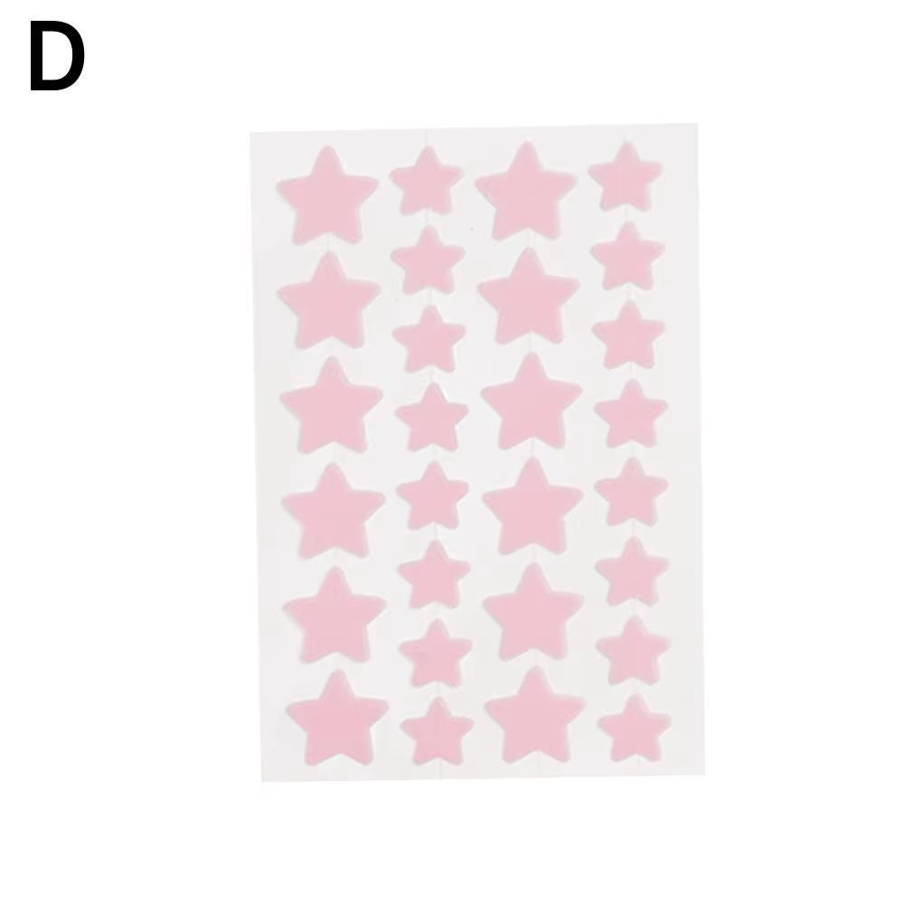 28PS Color Invisible Acne Removal Star Pimple Patch Facial Acne Spot Cover Concealer Invisible Color Patch Spot Scar Care Sticke