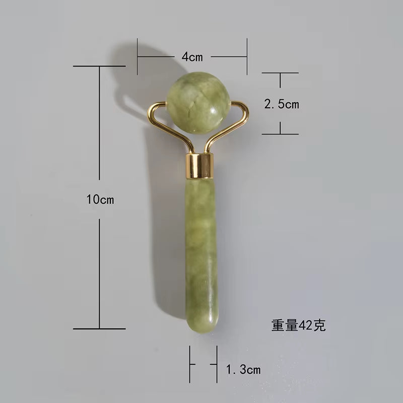 Natural Jade Roller Massager for Face Roller Gua Sha Jade Stone Face Massager Anti-Wrinkle Lift Facial Beauty Skin Care Tool